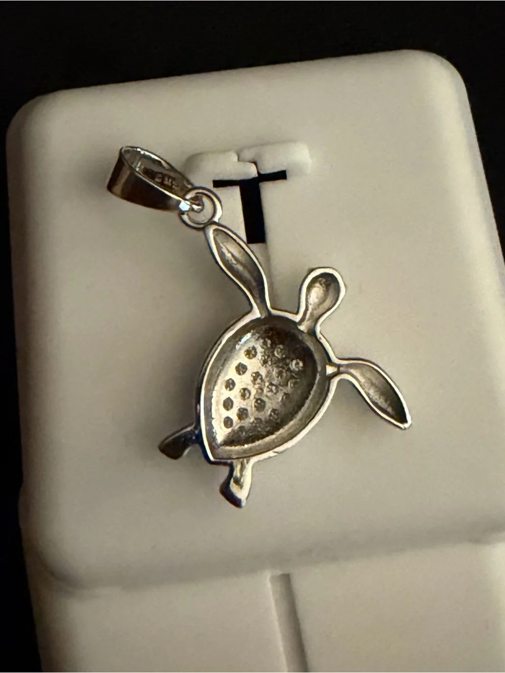 Sea Turtle Pendant 925 Sterling Silver & Moissanite Marine Ocean Beach Summer